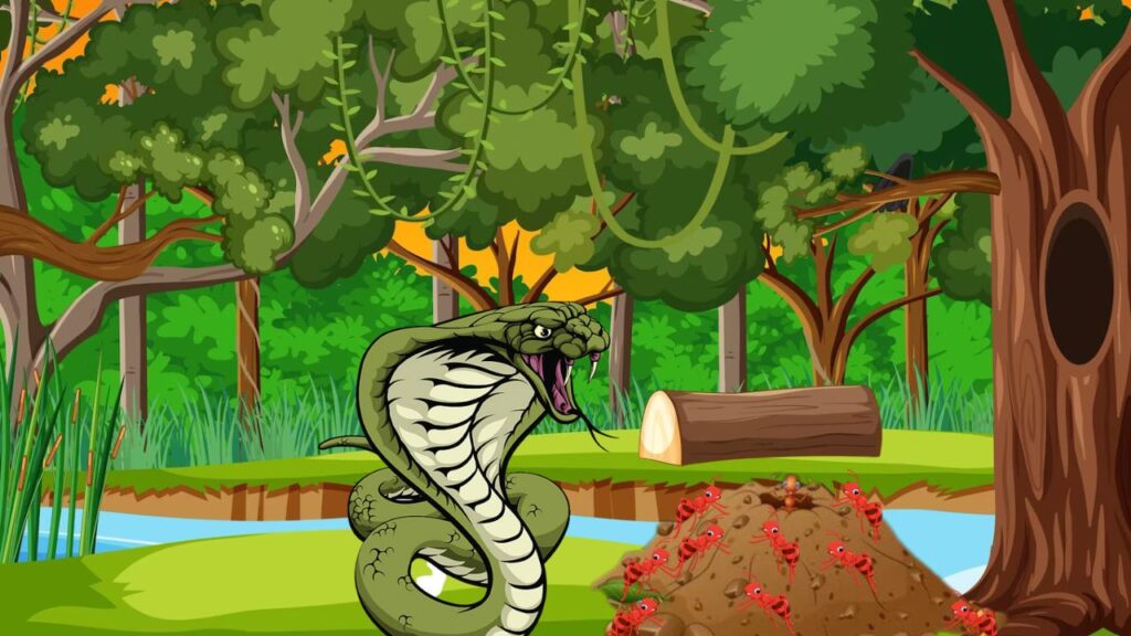 The King Cobra and the ants - the tales of panchatantra